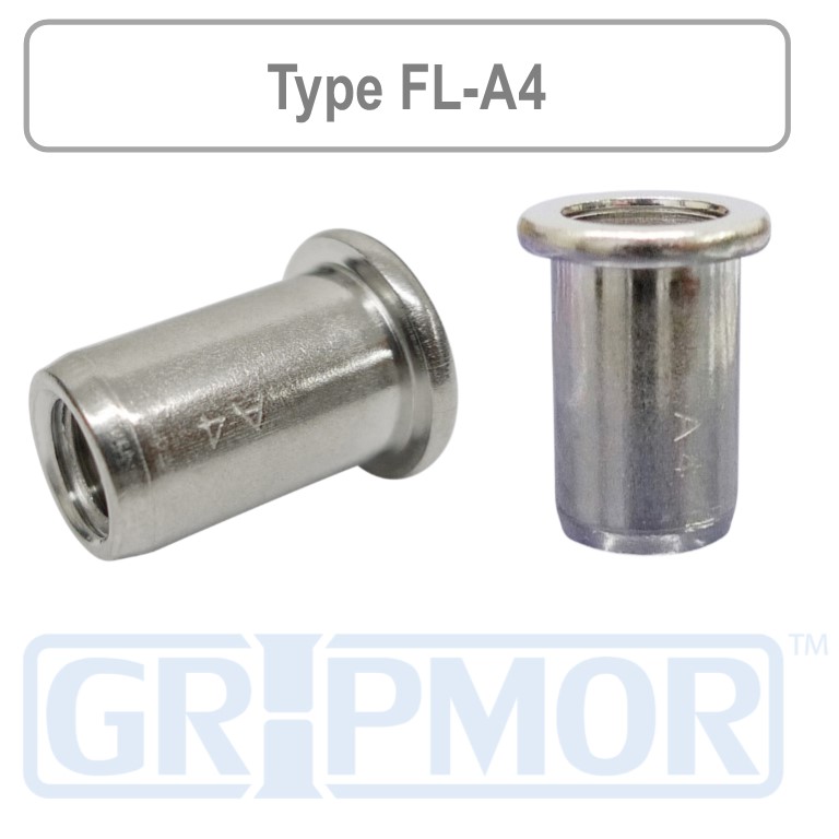 Rivet Nuts - A4/316 Stainless Steel - ROUND Body - Normandy Fasteners