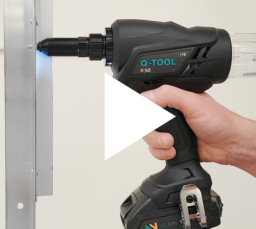 R50 Cordless Riveter in operation